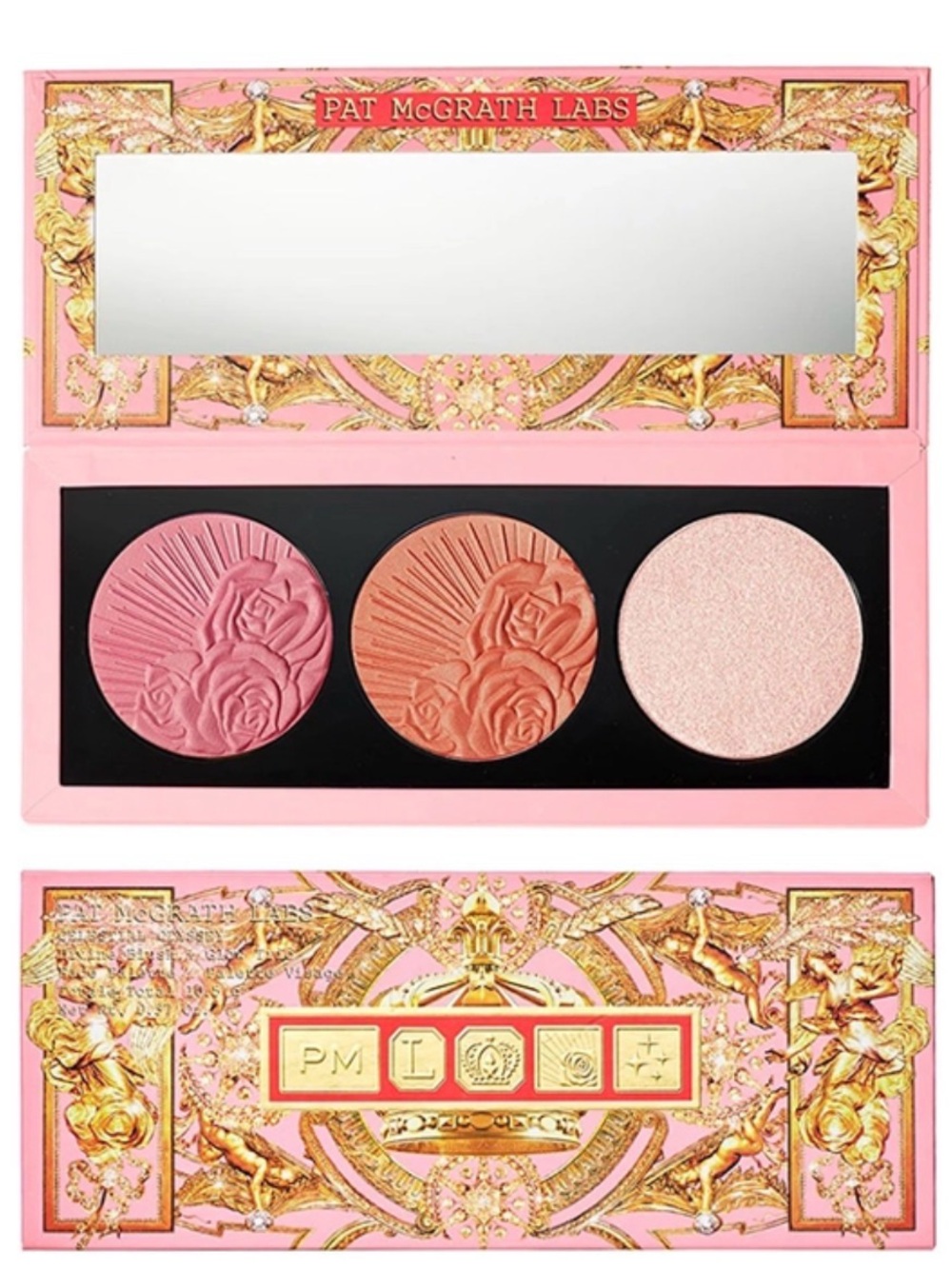 Pat McGrath Labs Divine Blush + Glow Trio Galactic Sun Blush & Highlighter New!!